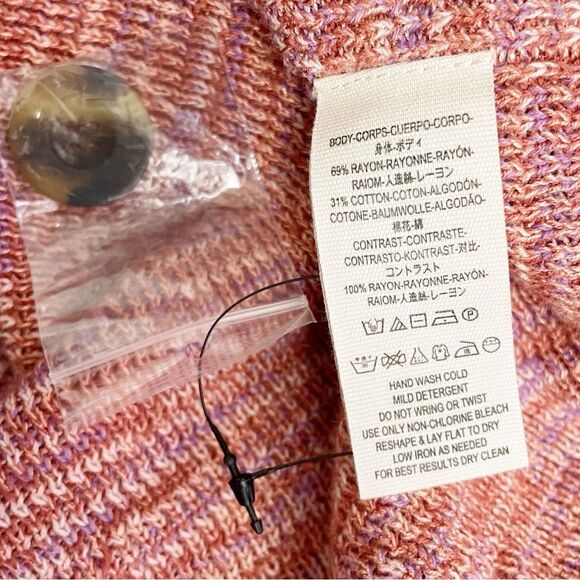 NWT Free People Making Memories Cropped Henley Sweater Size Medium Terra Cotta - Picture 13 of 15